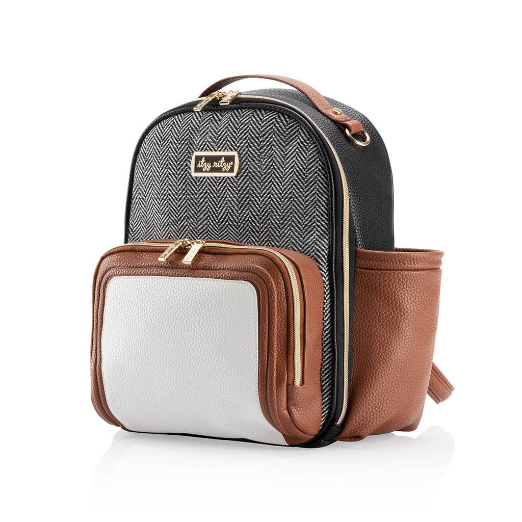 Itzy Mini Plus Diaper Bag Backpack - Coffee & Cream