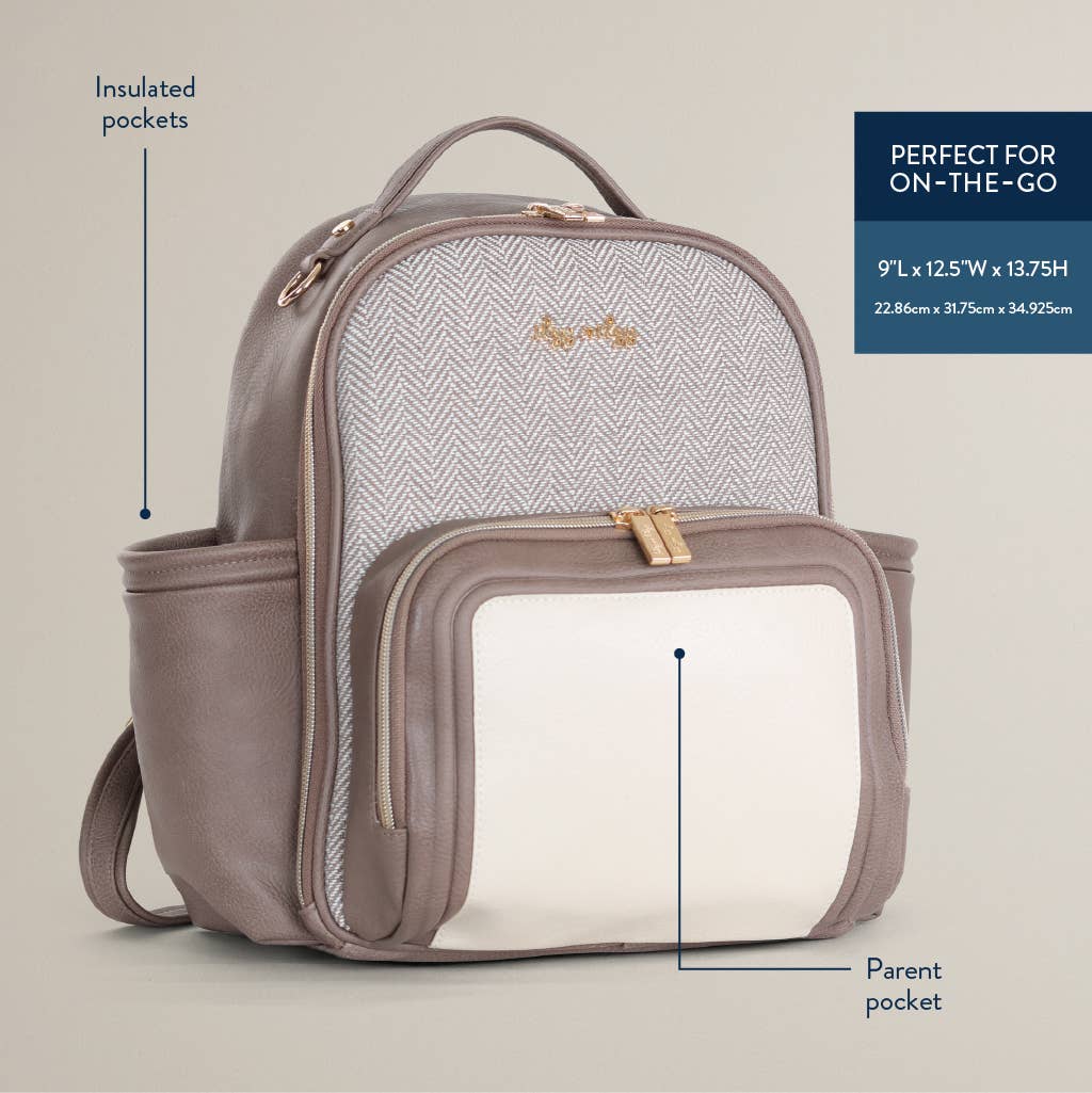 Itzy Mini Plus Diaper Bag Backpack - Vanilla Latte