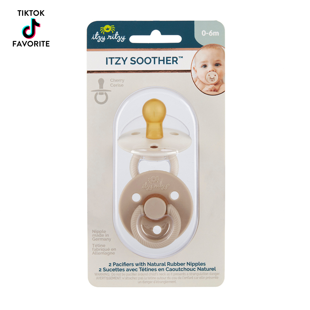Itzy Soother Paci Sets - Coconut/Toast