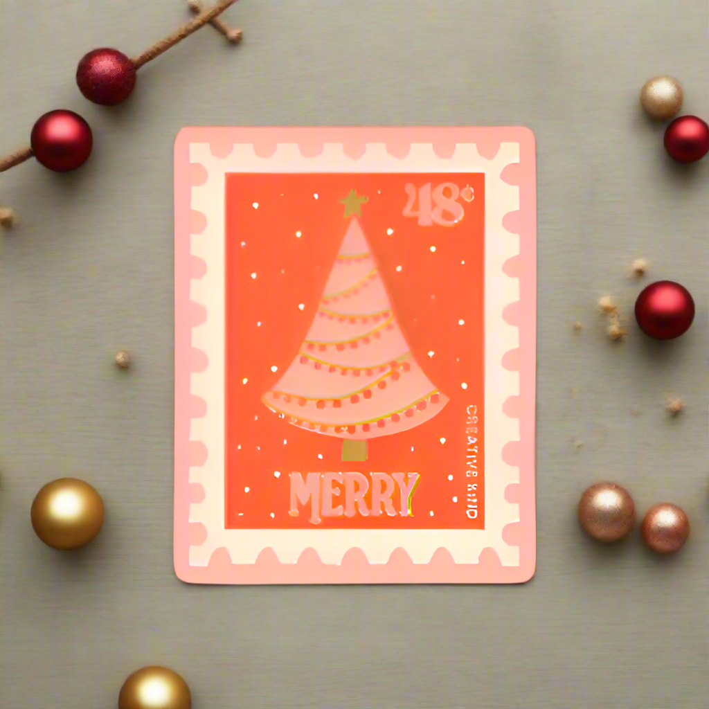 Merry Tree Stamp - Sticker
