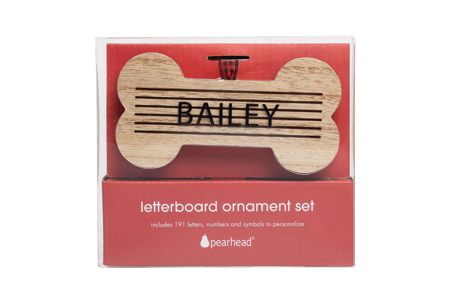 Pet Ornament - Christmas Wooden Bone Letterboard