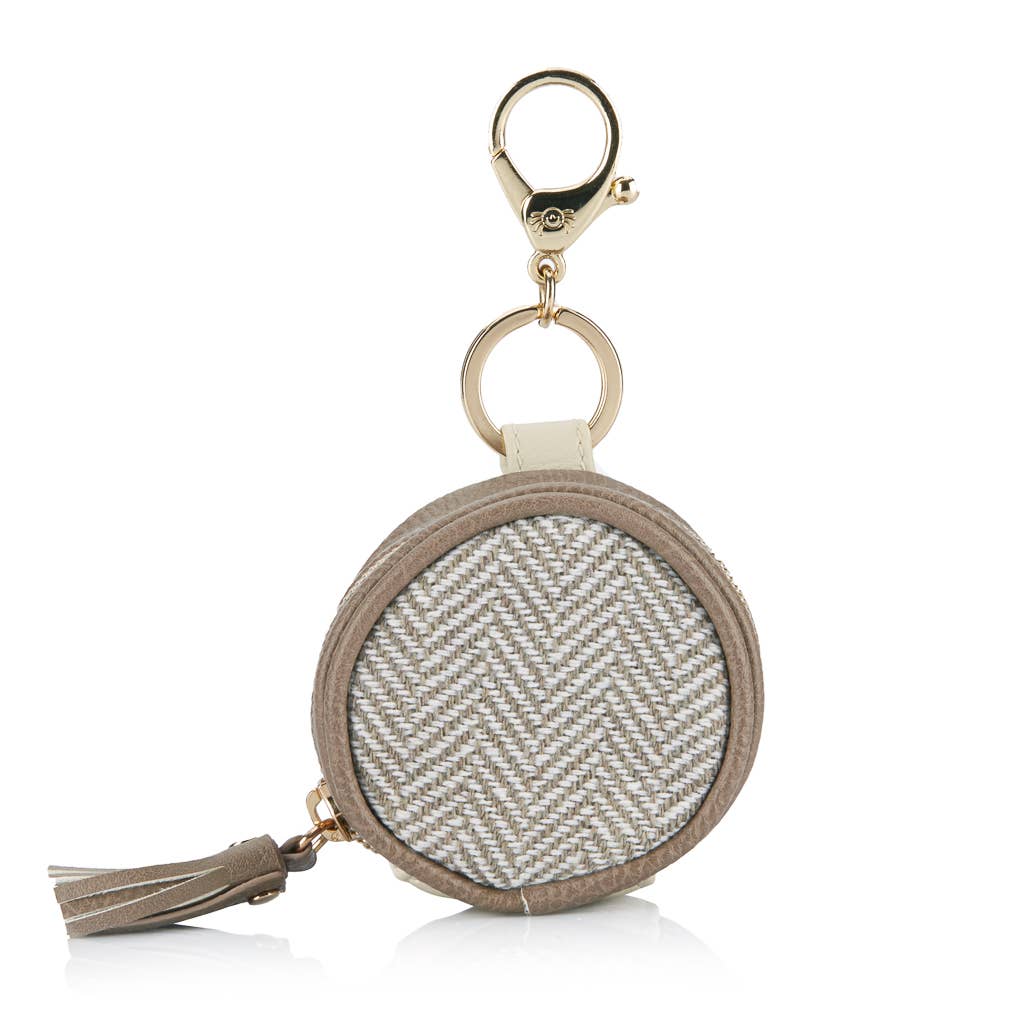 Diaper Bag Charm Pod Keychain - Vanilla Latte