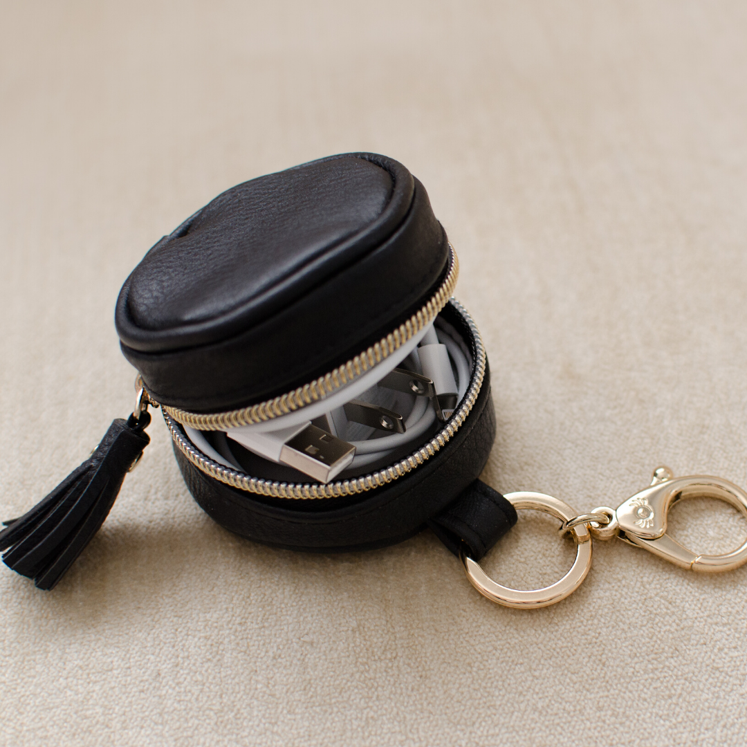 Diaper Bag Charm Pod Keychain - Black