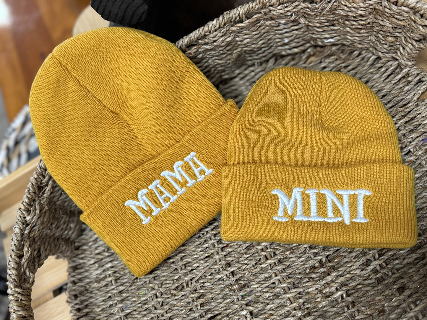 Mini Tobaggan Beanie - Mustard