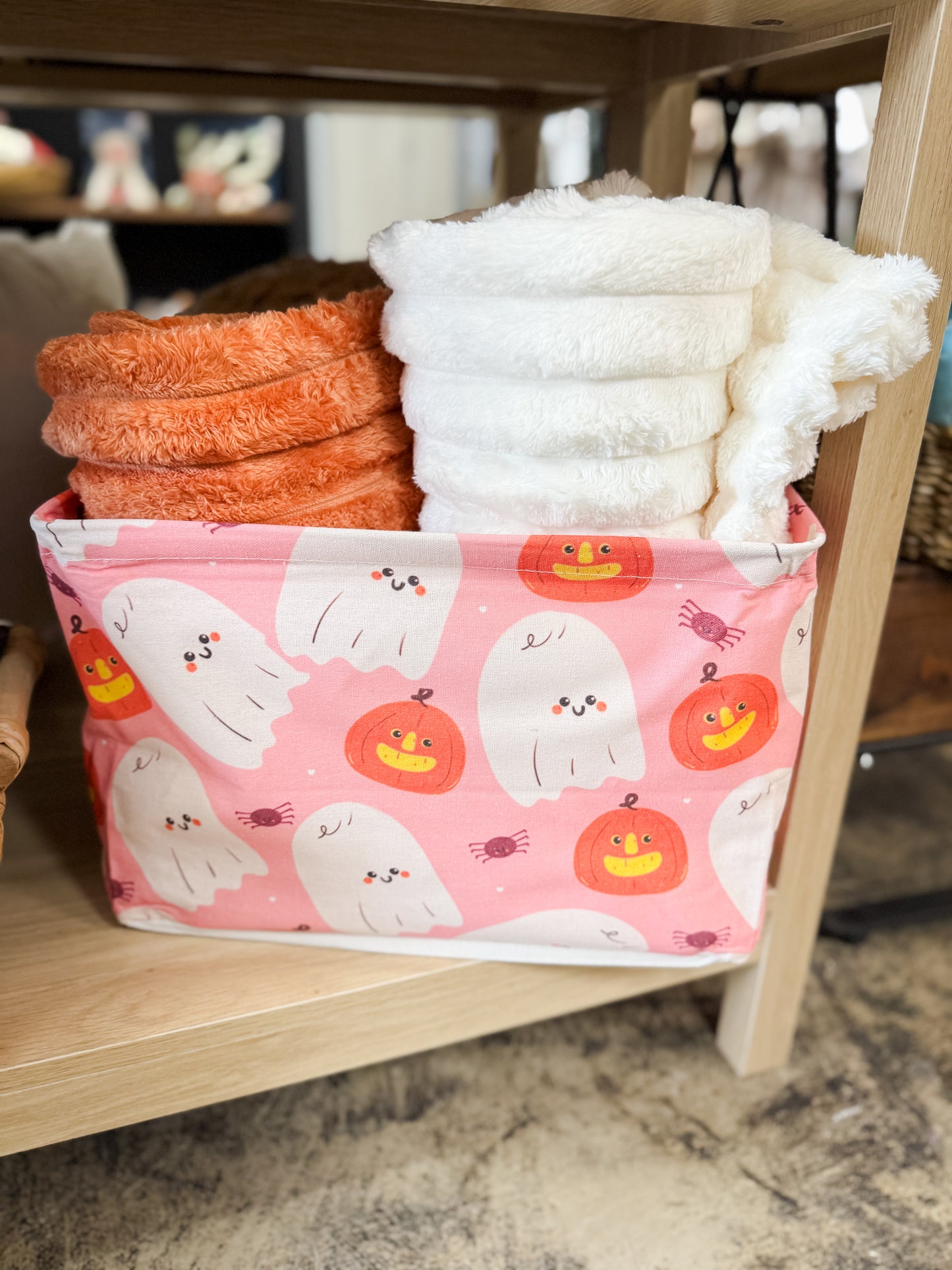 Collapsible Basket - Ghost/Pumpkins