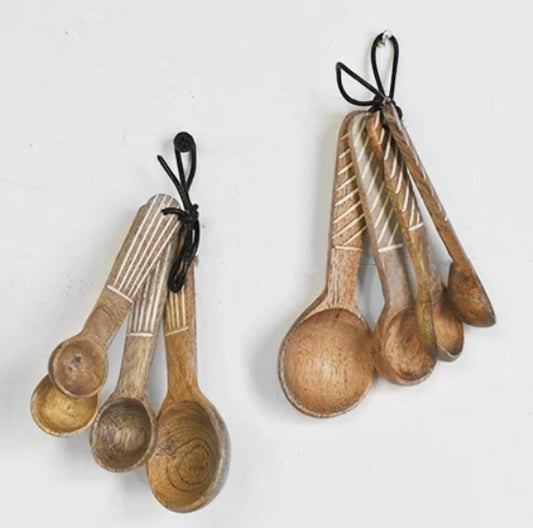 Pattern Wooden Measuring Spoons