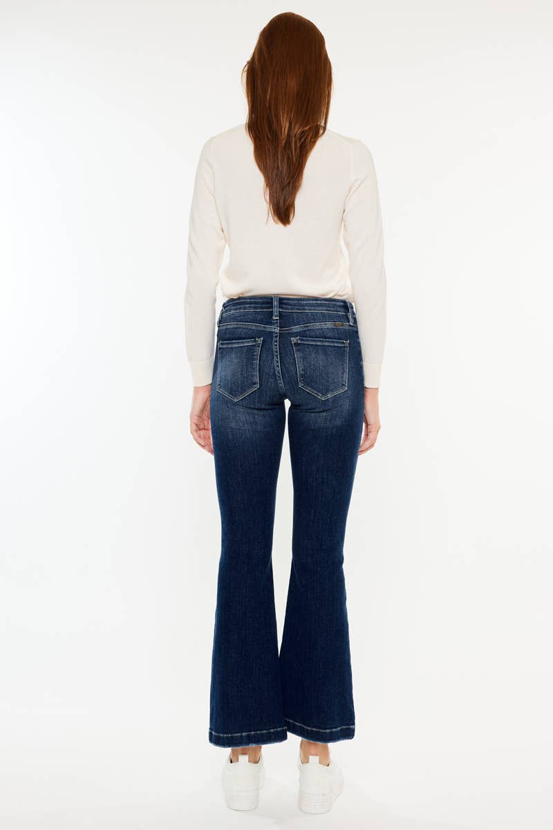 Mid-Rise Flare Jeans - Petite