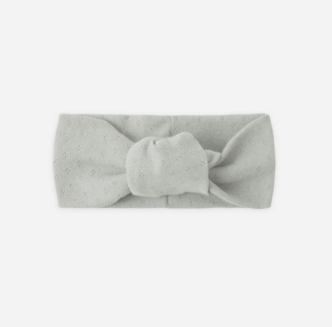 Pointelle Knotted Headband - Sage