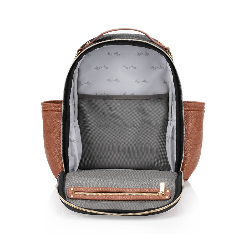 Itzy Mini Plus Diaper Bag Backpack - Coffee & Cream