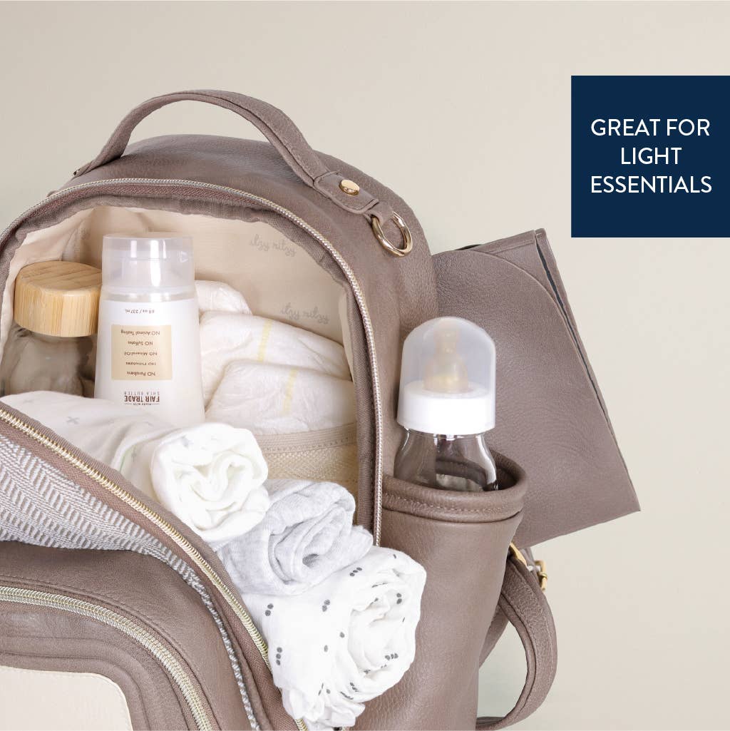 Itzy Mini Plus Diaper Bag Backpack - Vanilla Latte