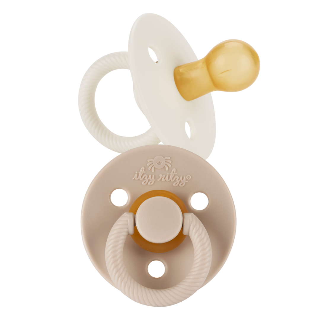 Itzy Soother Paci Sets - Coconut/Toast