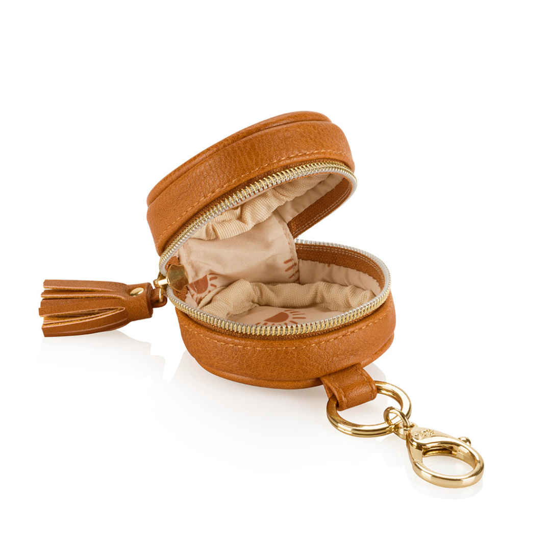 Diaper Bag Charm Pod Keychain - Cognac