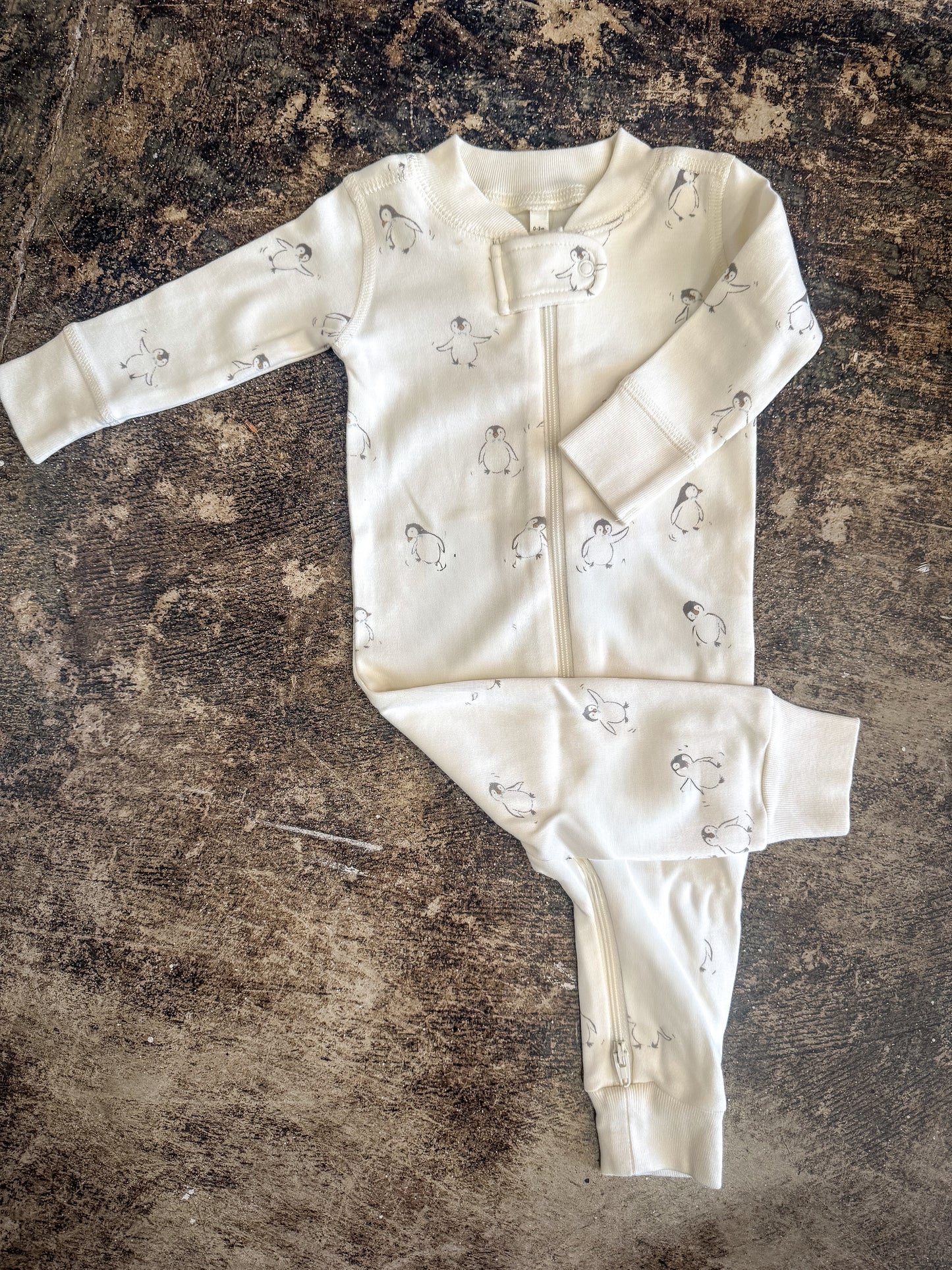 Zip Long Sleeve Sleeper - Penguins