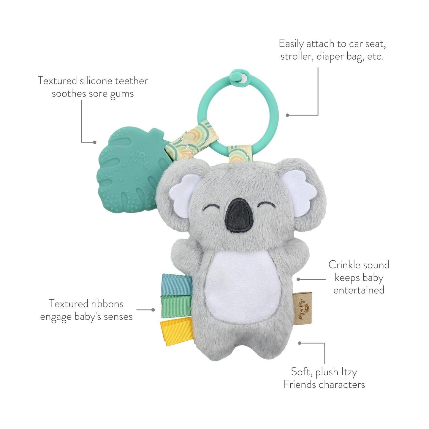 Itzy Pal Plush + Teether - Koala