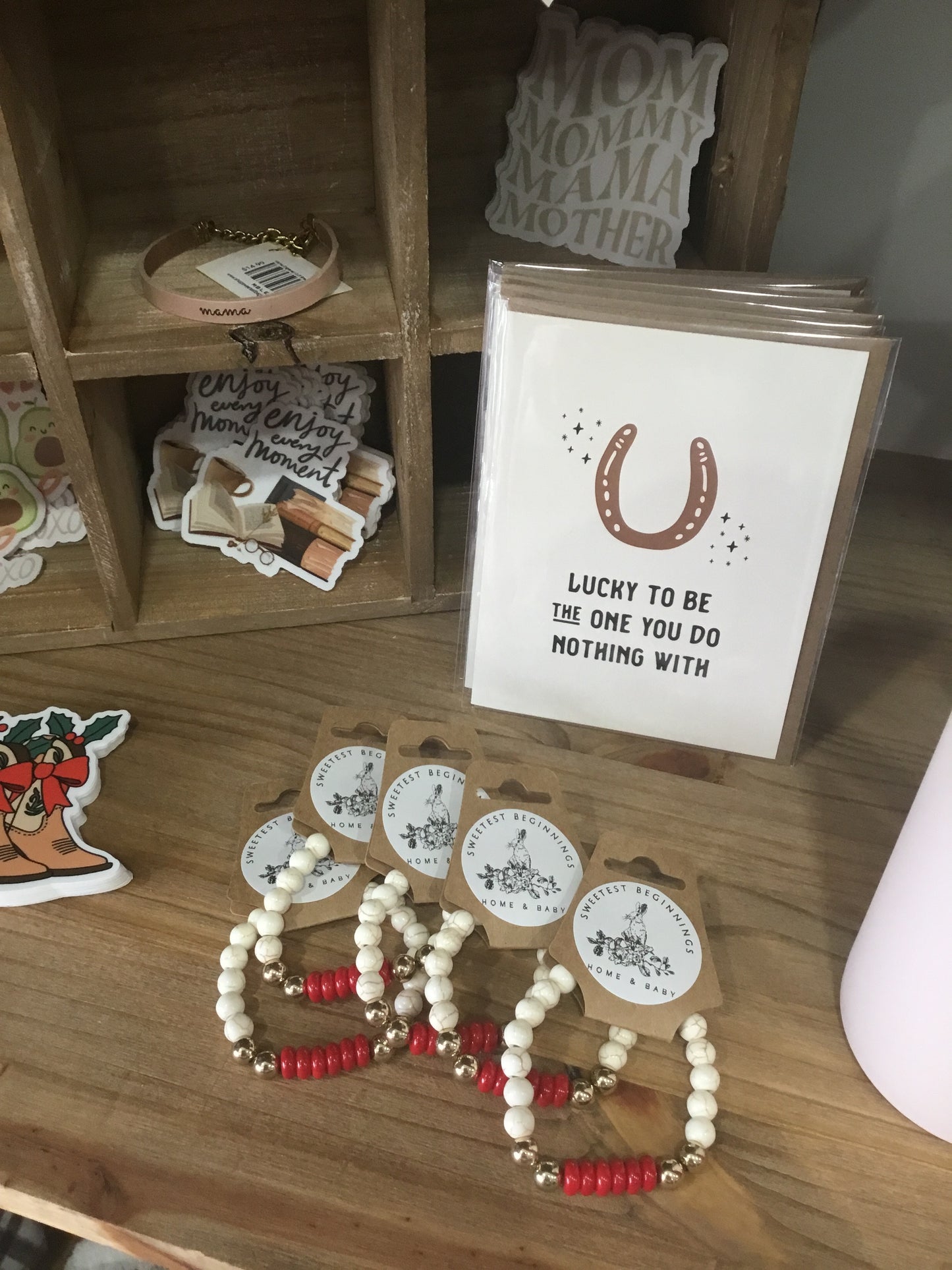 Bracelet - Red, White & Gold