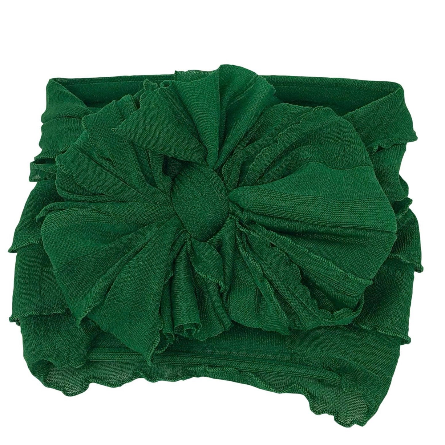 Ruffled Headband | Christmas Green