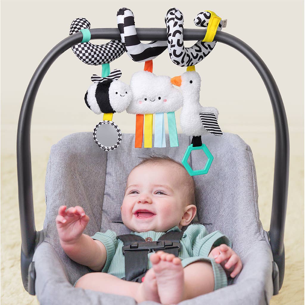 Itzy Bitzy Spiral Car Seat Activity Toy - Farm