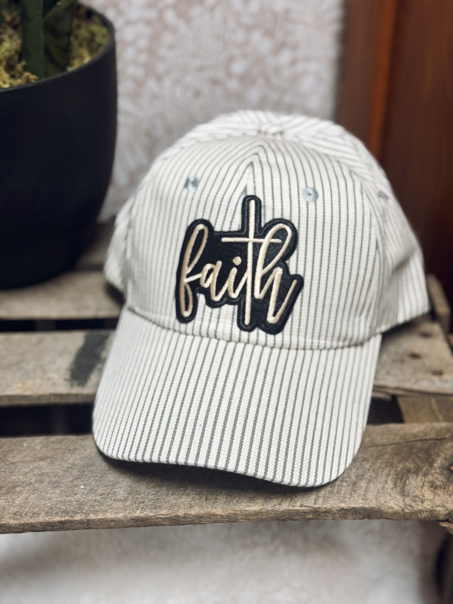 Grey Pin Stripes - Faith