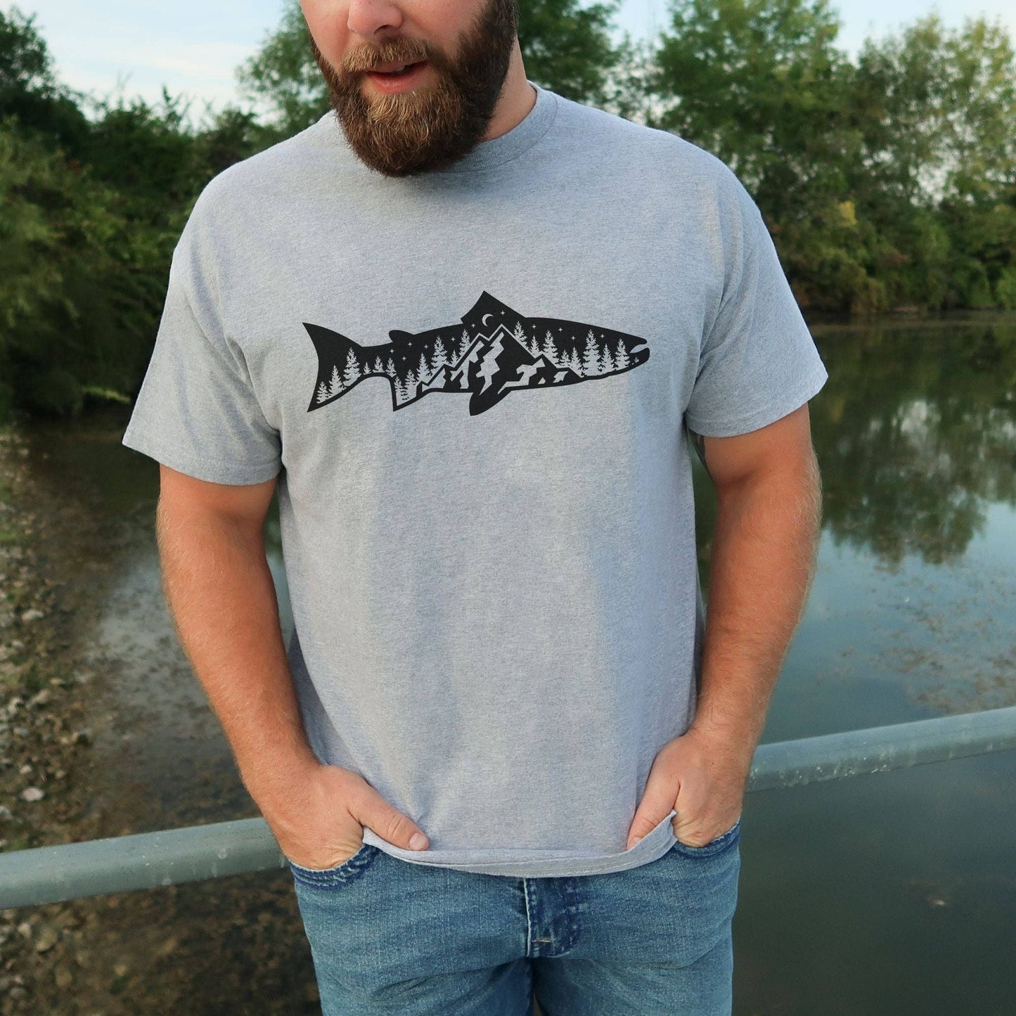 T Shirt - Nature Trout Fishing