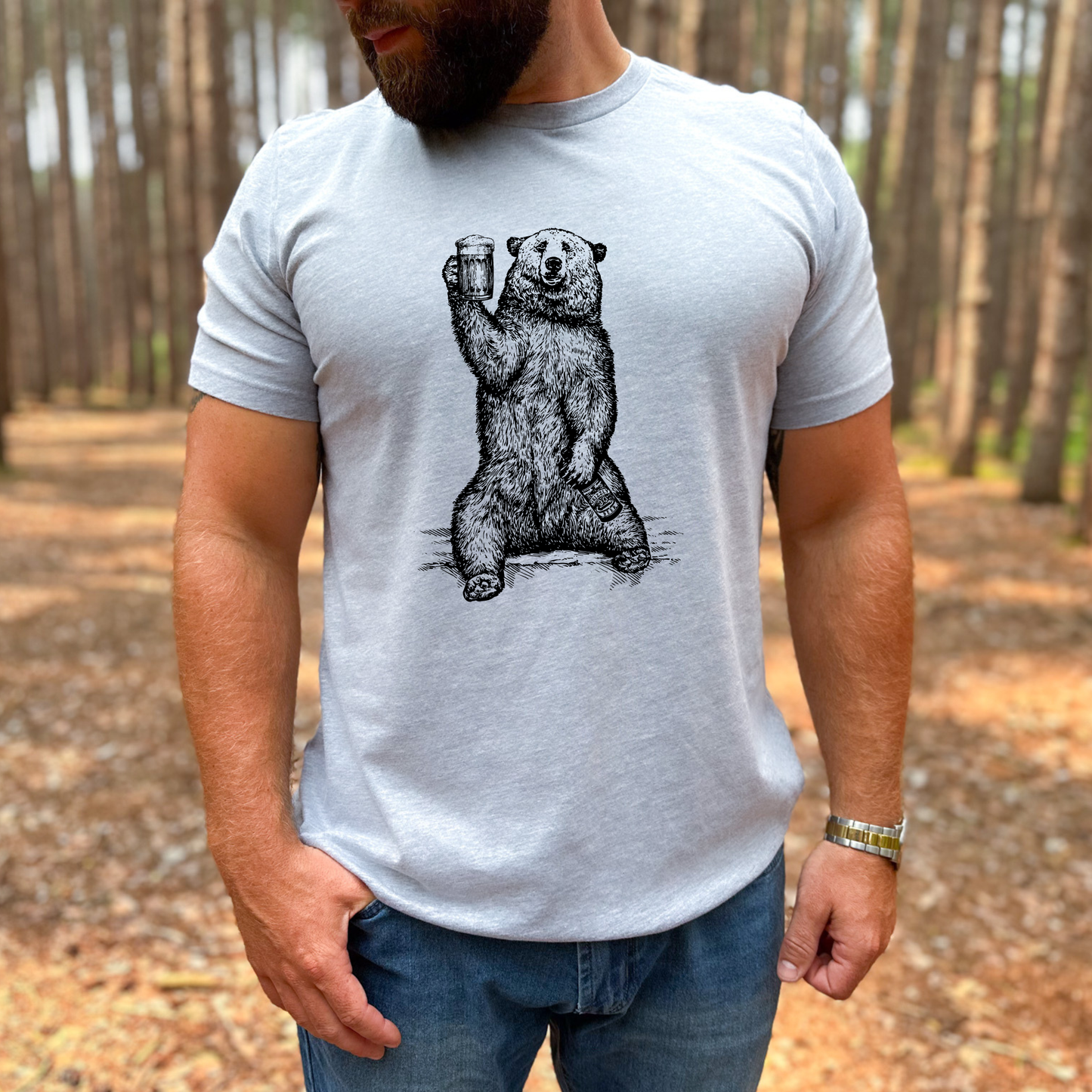 T Shirt - Beer Loving Bear