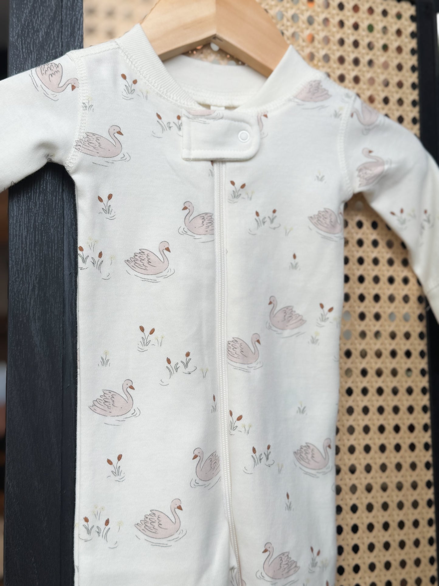 Zip Long Sleeve Sleeper - Swans