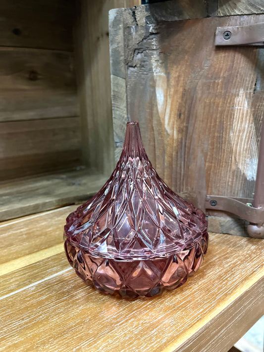 Hershey Kiss Dusty Rose Candle