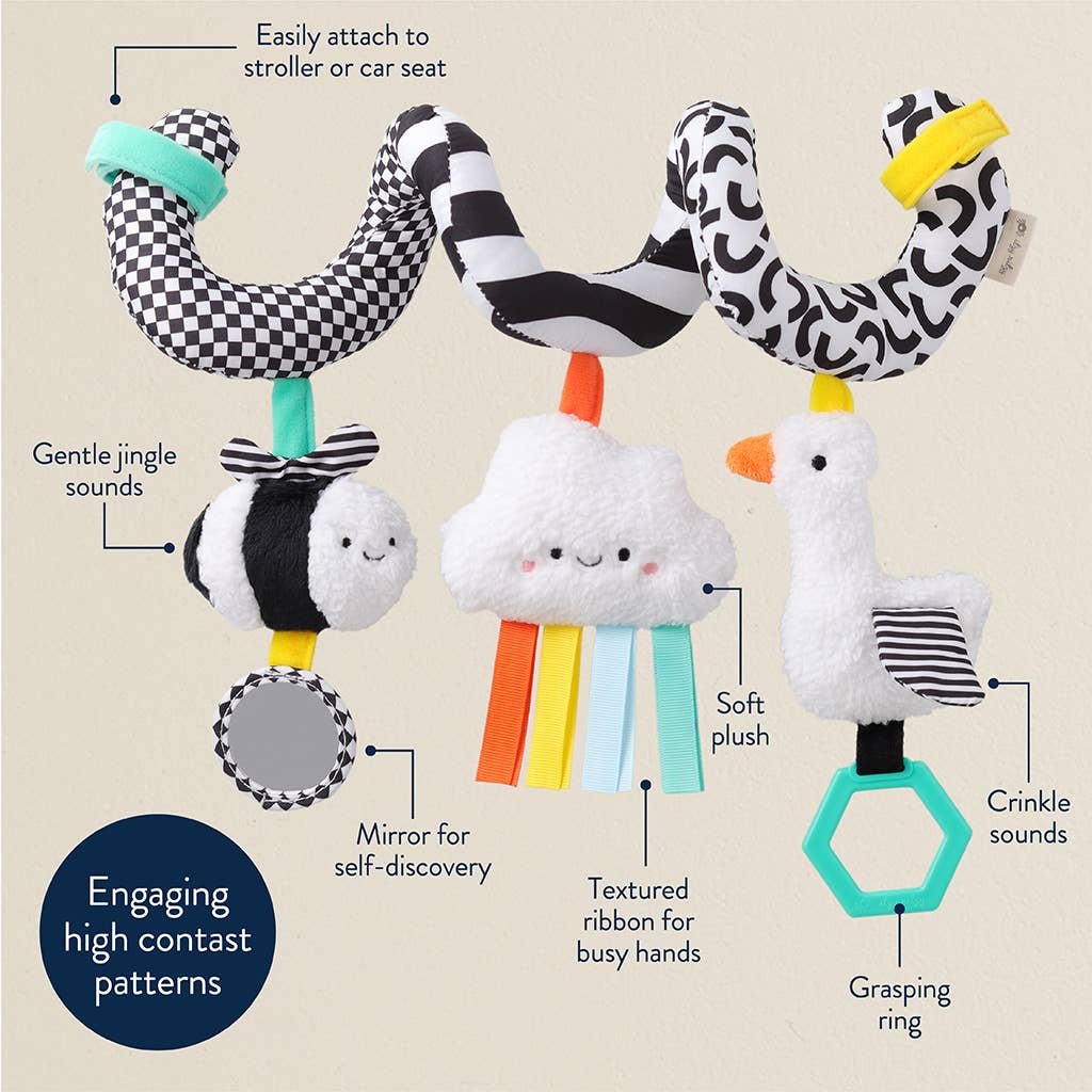 Itzy Bitzy Spiral Car Seat Activity Toy - Farm