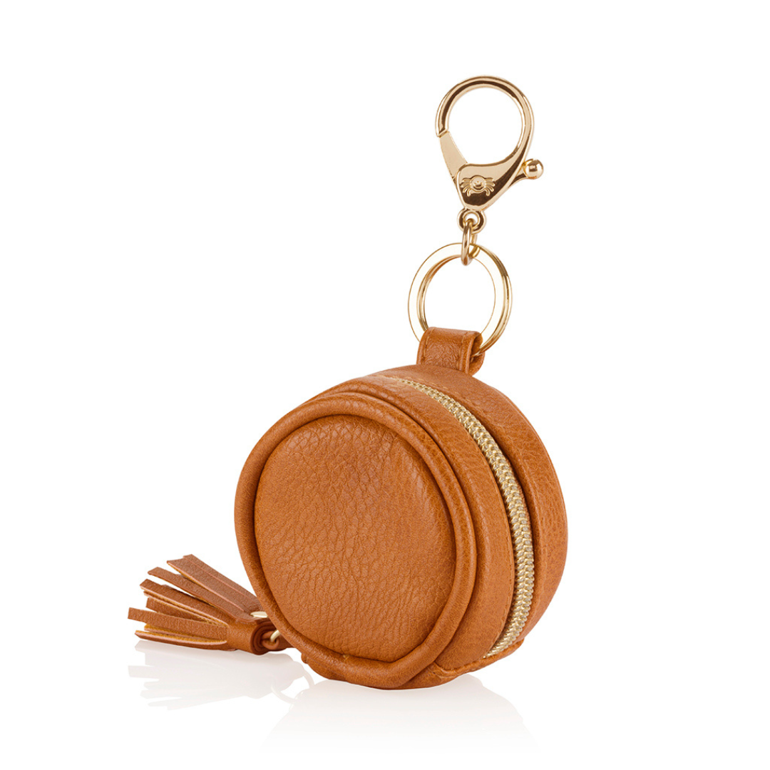 Diaper Bag Charm Pod Keychain - Cognac