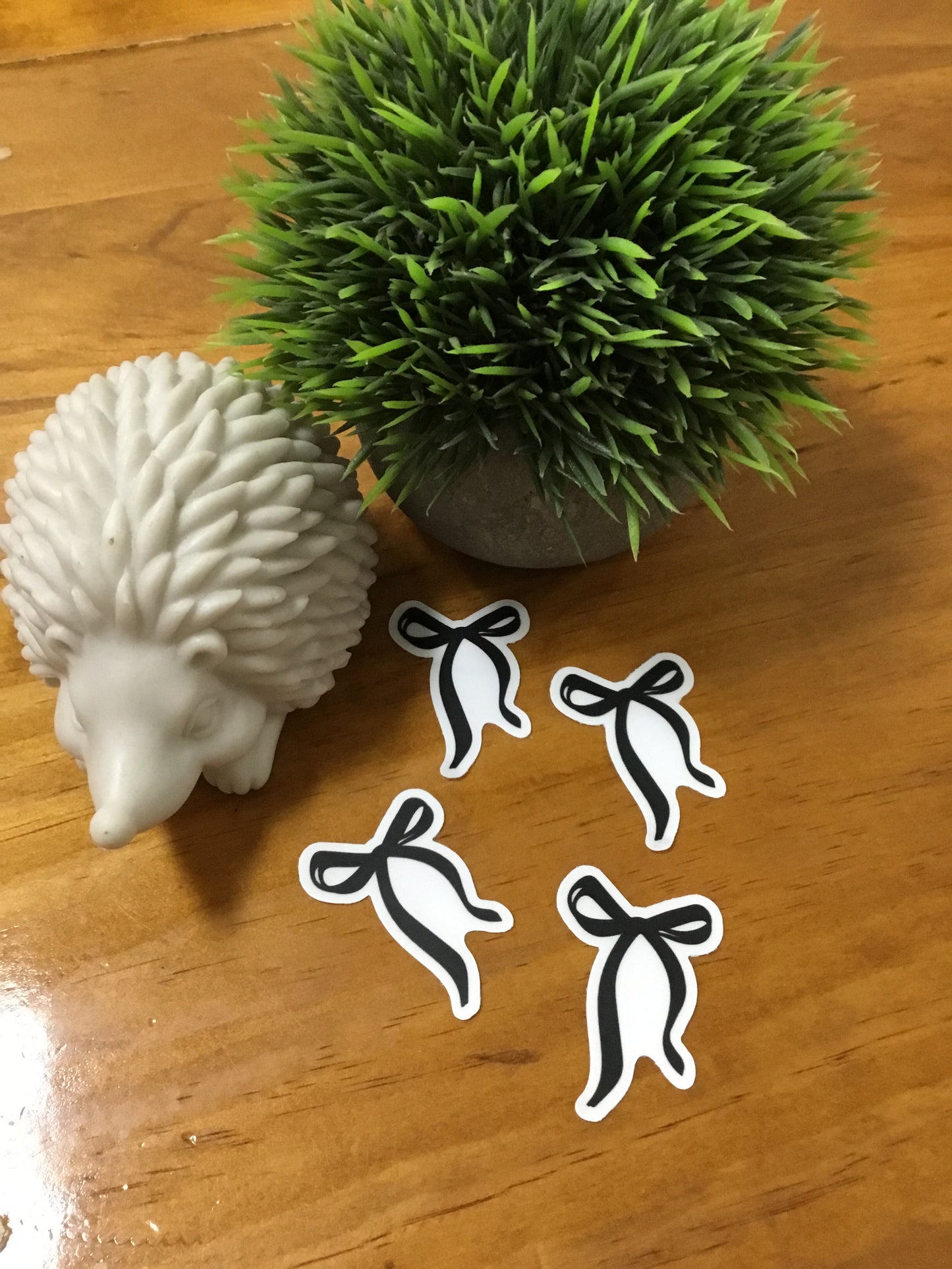 Vinyl Mini Sticker - black bow