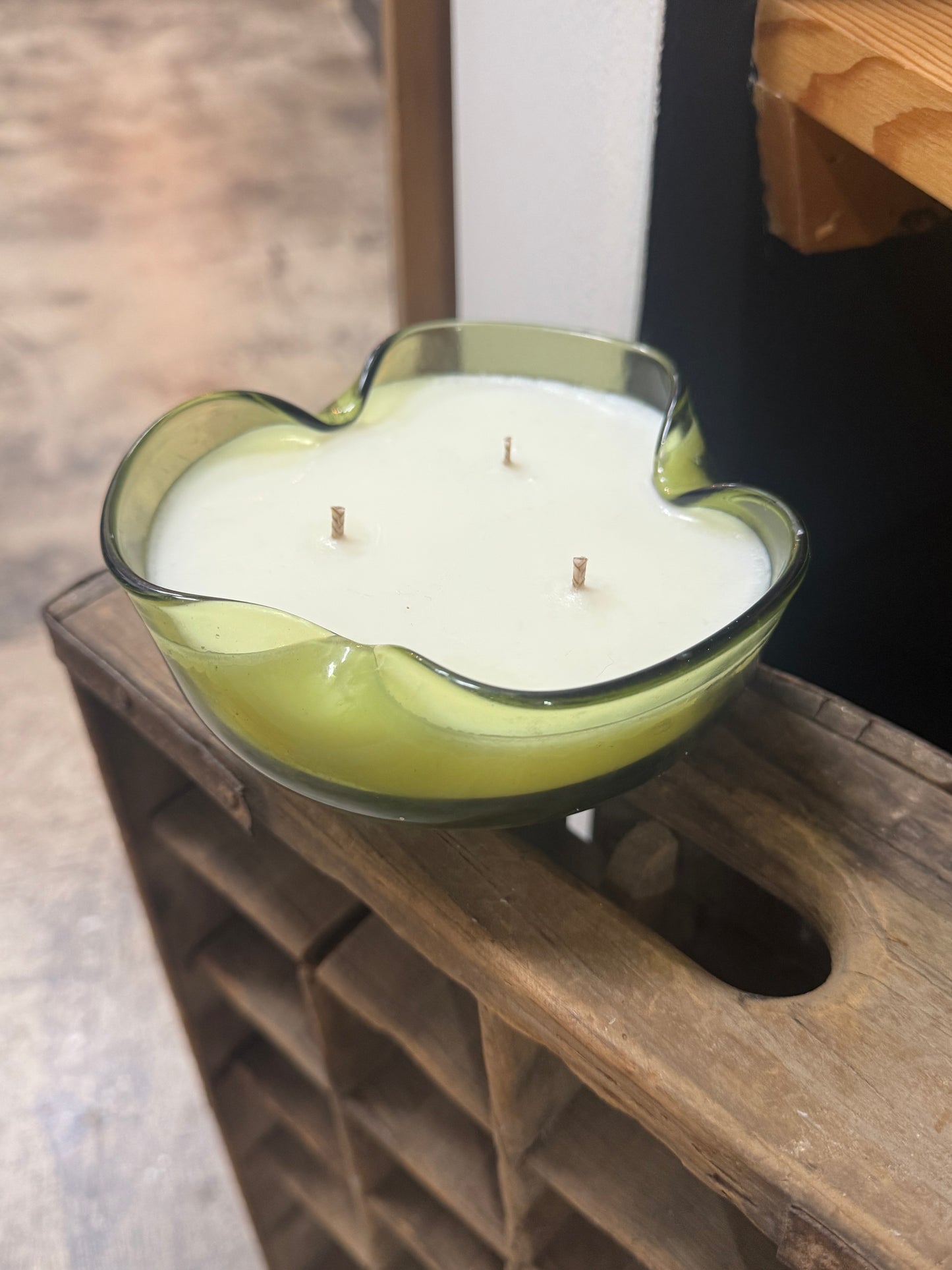 Peppermint Tinsel Green Candle