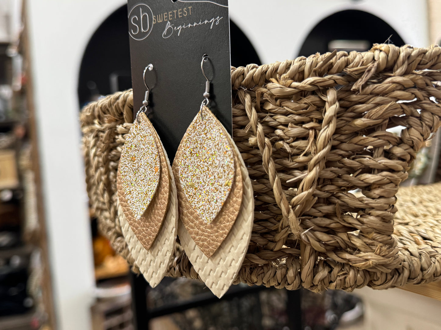 Earrings - 3 Tiered Boho Leaf