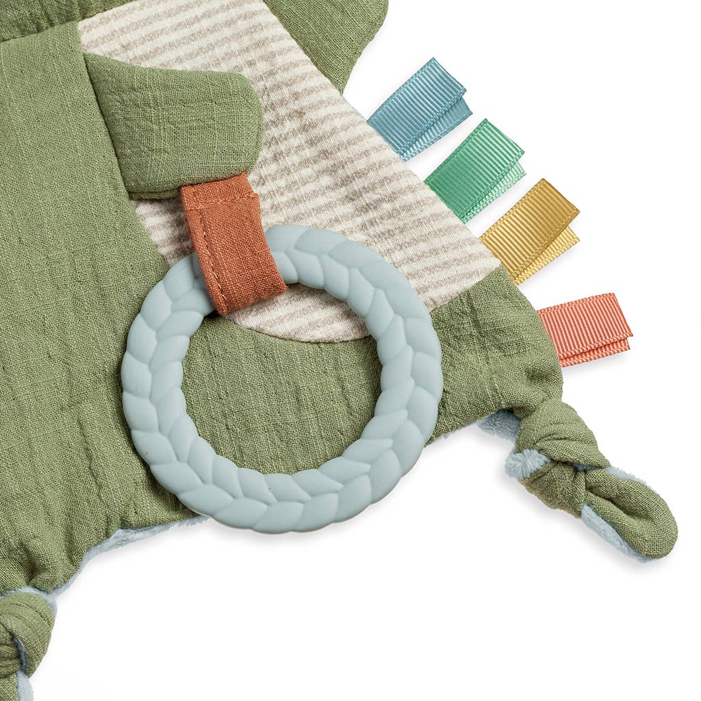 Bitzy Crinkle Sensory Toy with Teether - Dino