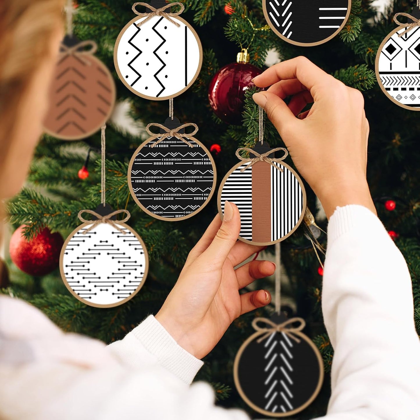 Boho Wood Ornaments