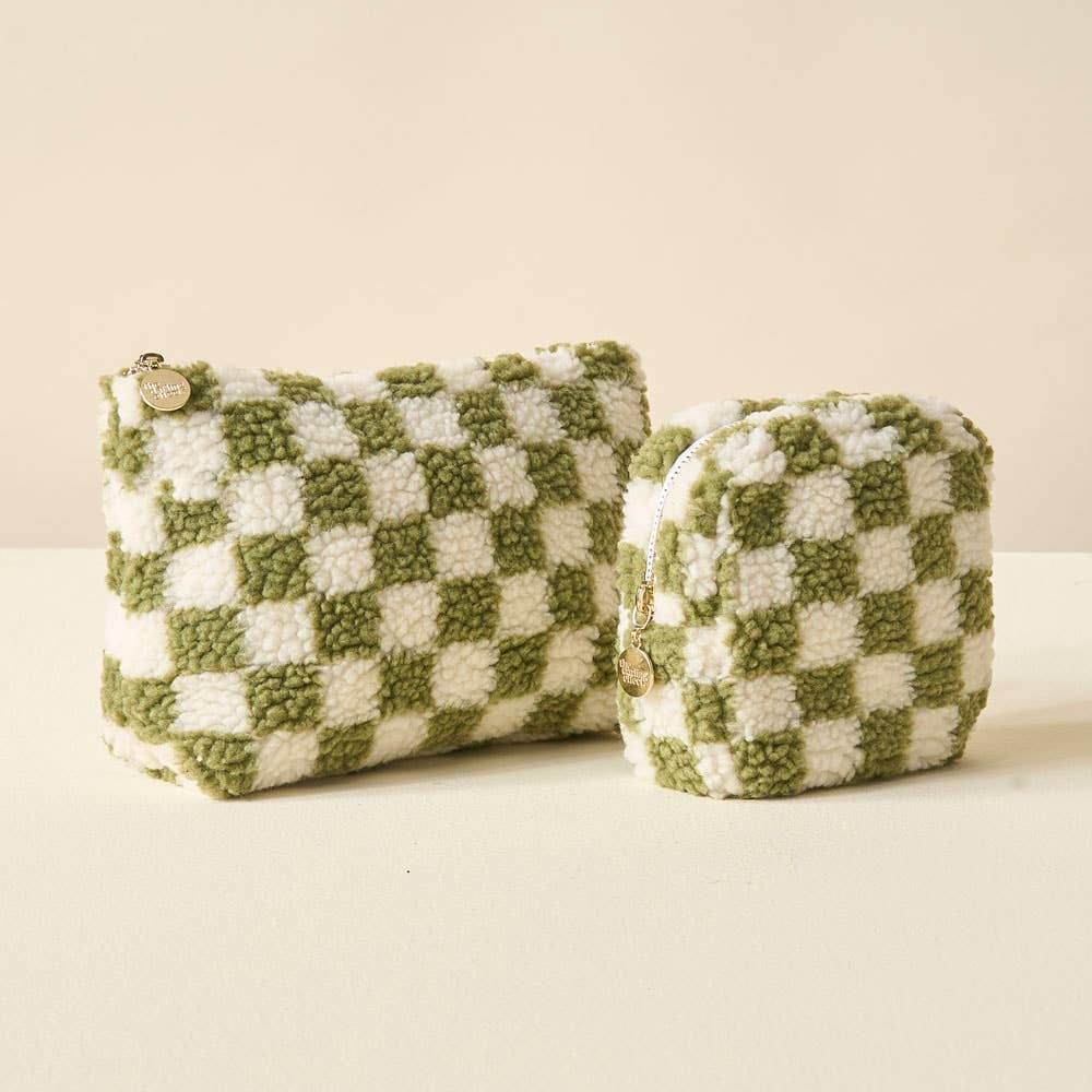 Teddy Pouch - Check Green