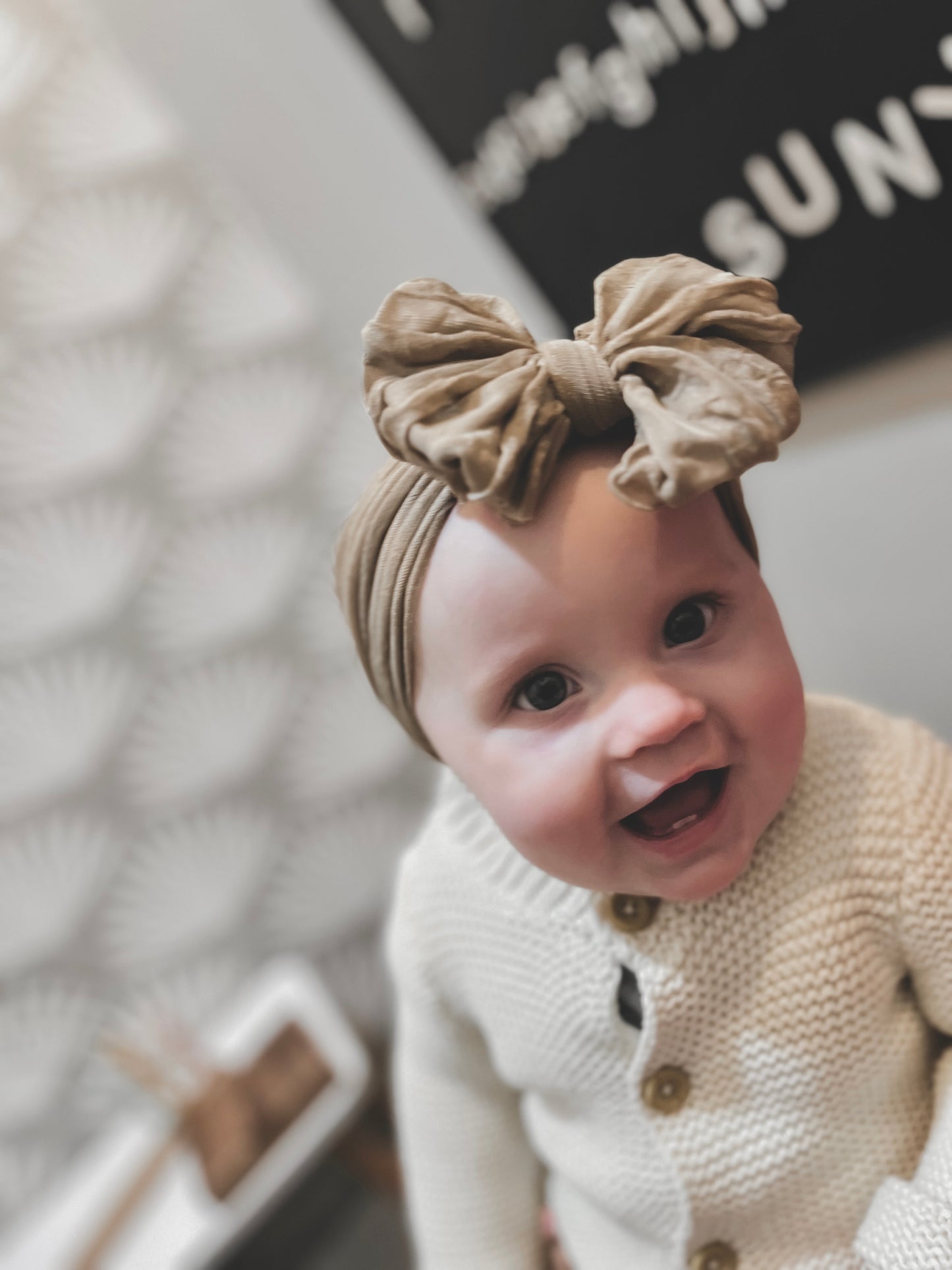 Ruffled Headband | Mocha