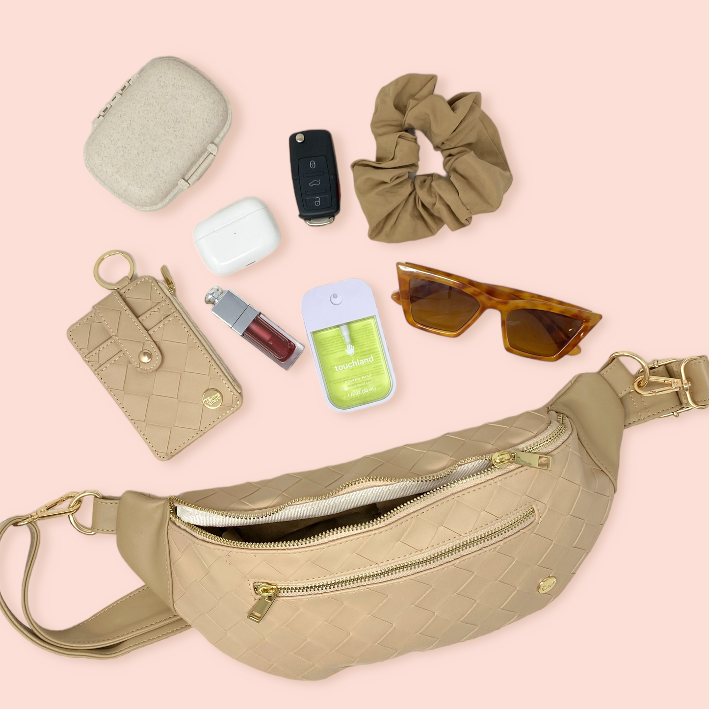 Luxe Belt Bag - Woven Oat