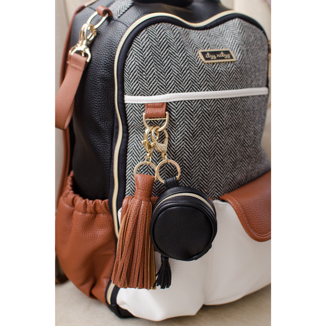 Diaper Bag Charm Pod Keychain - Black