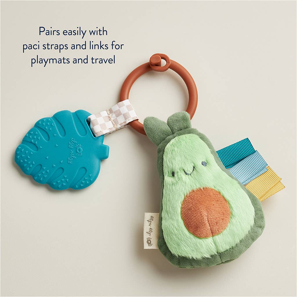 Itzy Pal Plush + Teether - Avocado