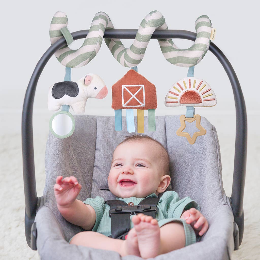Itzy Bitzy Spiral Car Seat Activity Toy - Farm