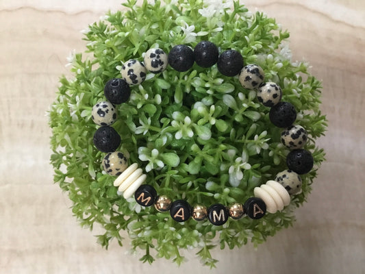 Mama Bracelet - Spotted with Cream