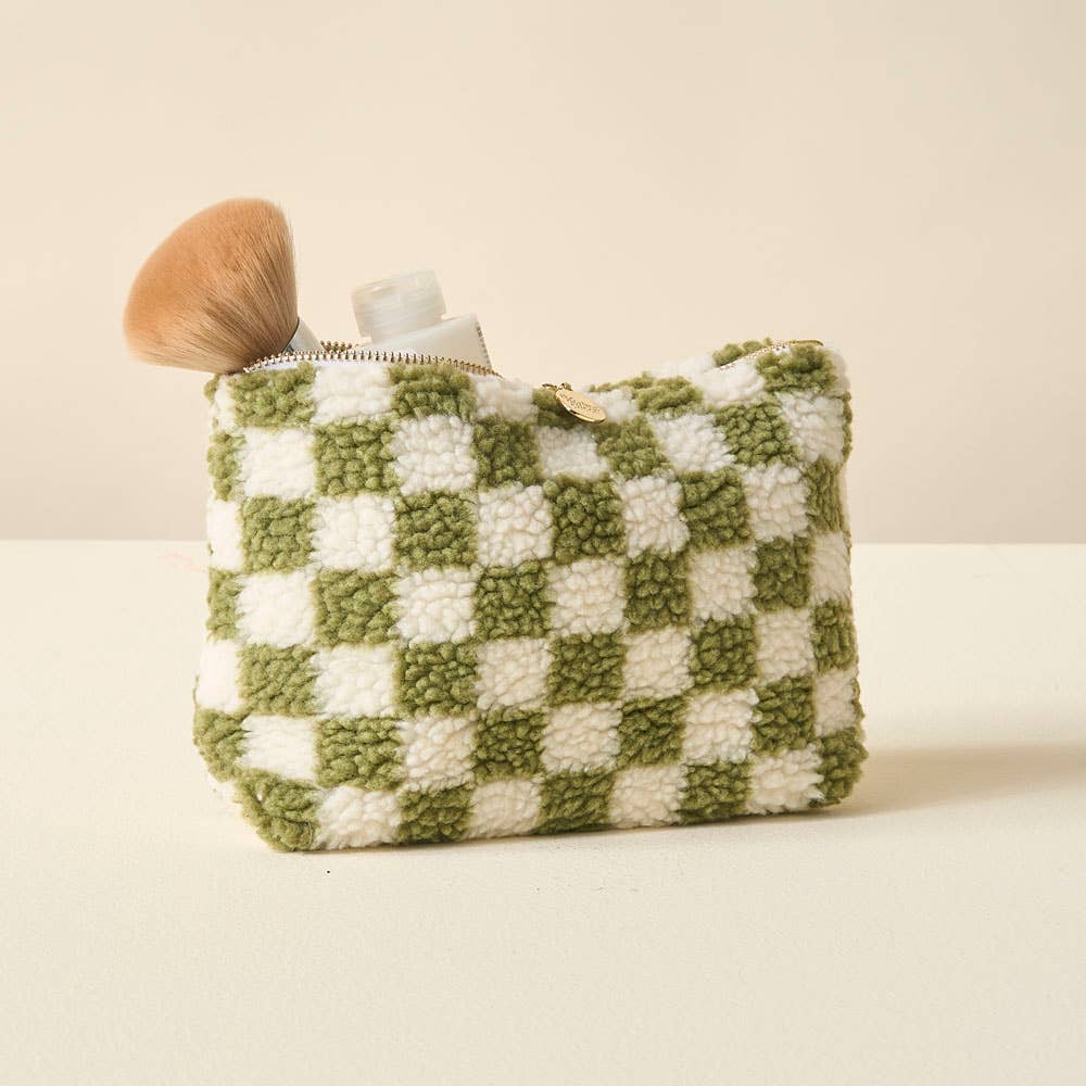 Teddy Pouch - Check Green