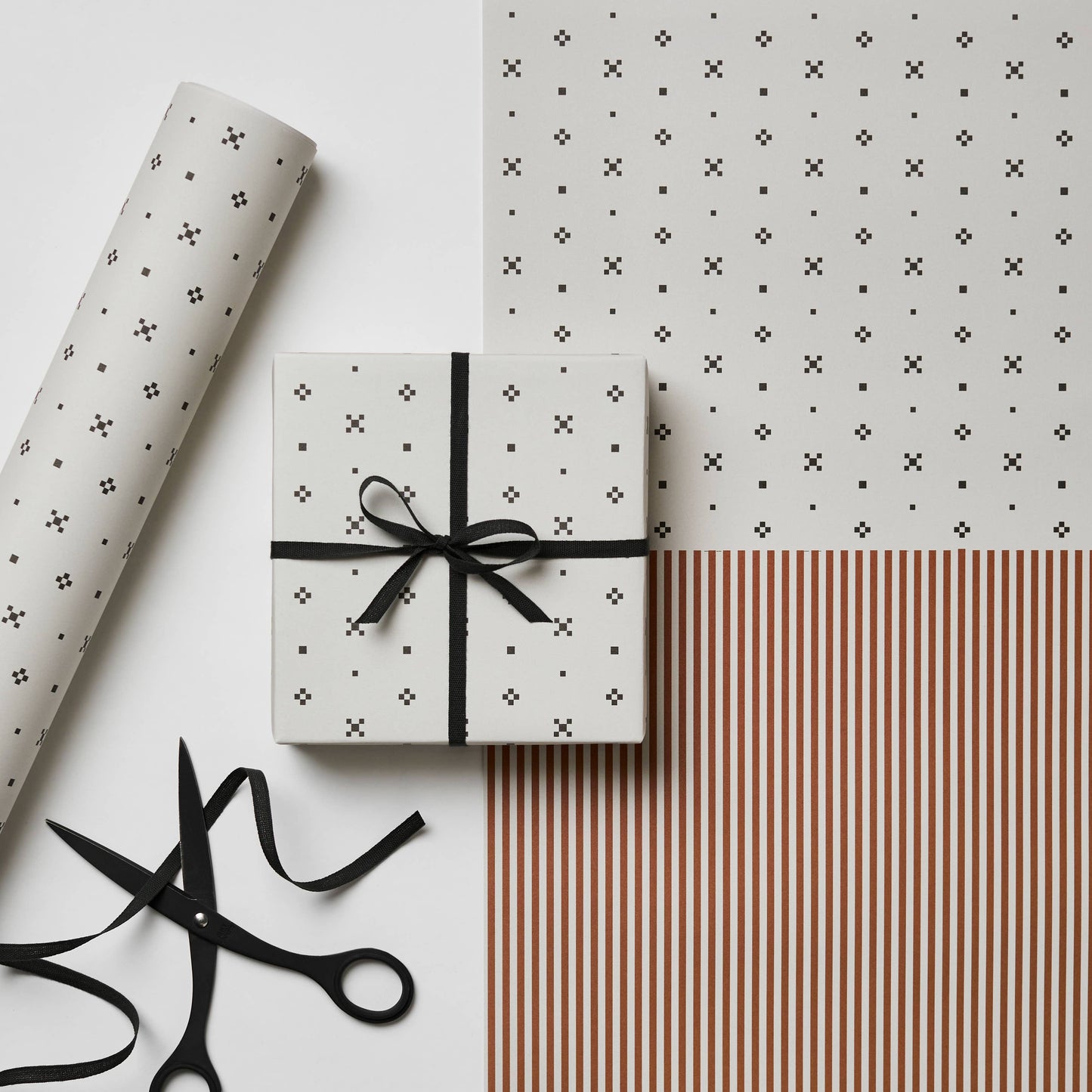 Wrapping Paper - Cinnamon Stripe
