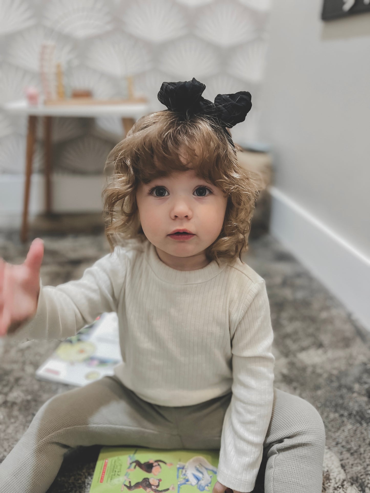 Ruffled Headband | Black