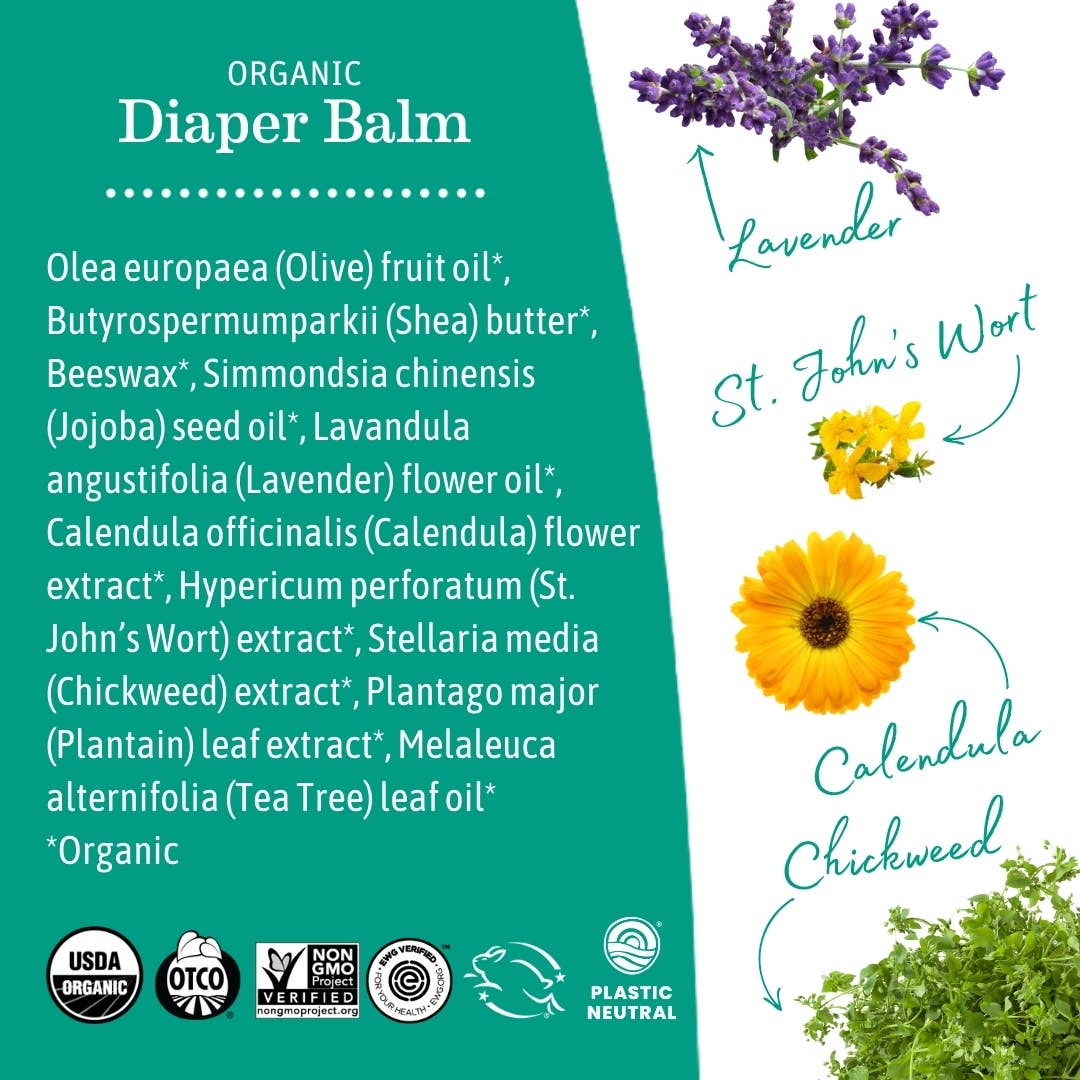 Organic Diaper Balm - 2oz