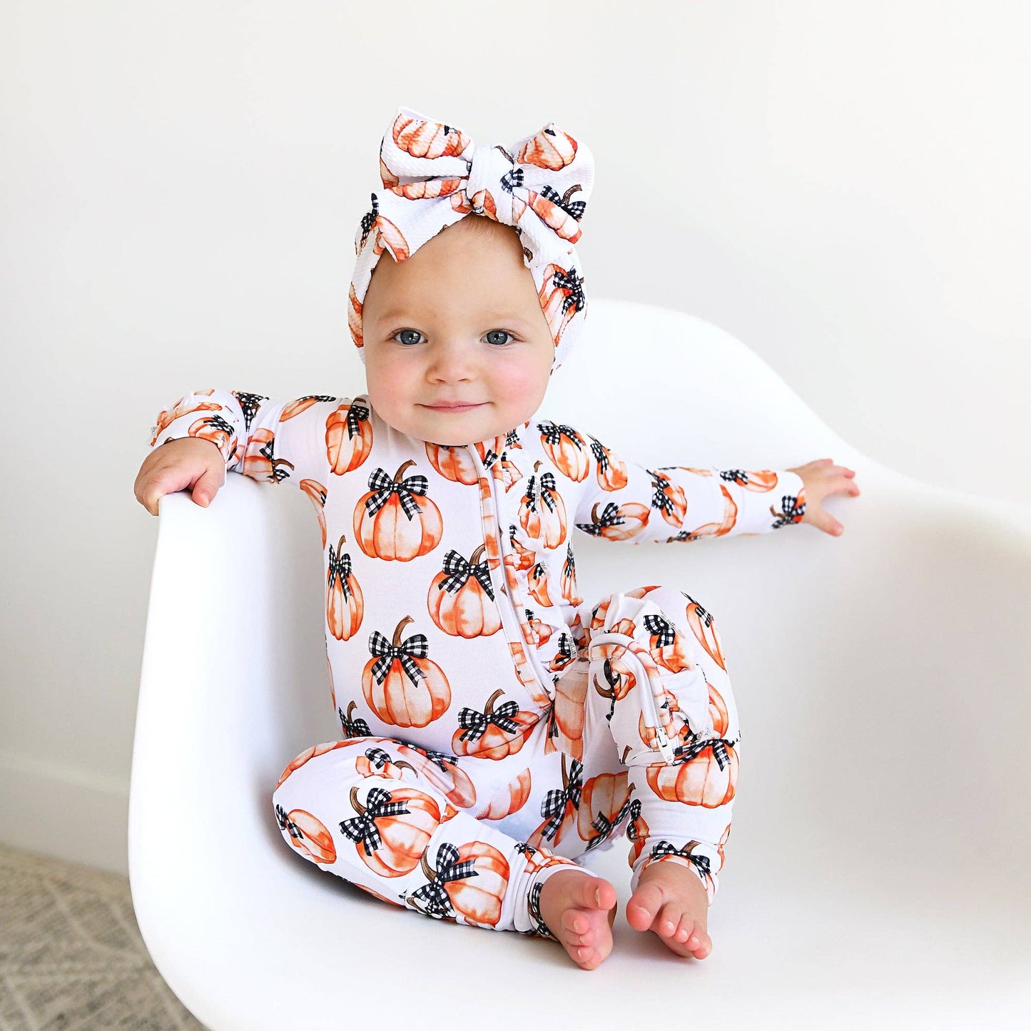 Bamboo Ruffled Sleeper - Lilith Pumpkin