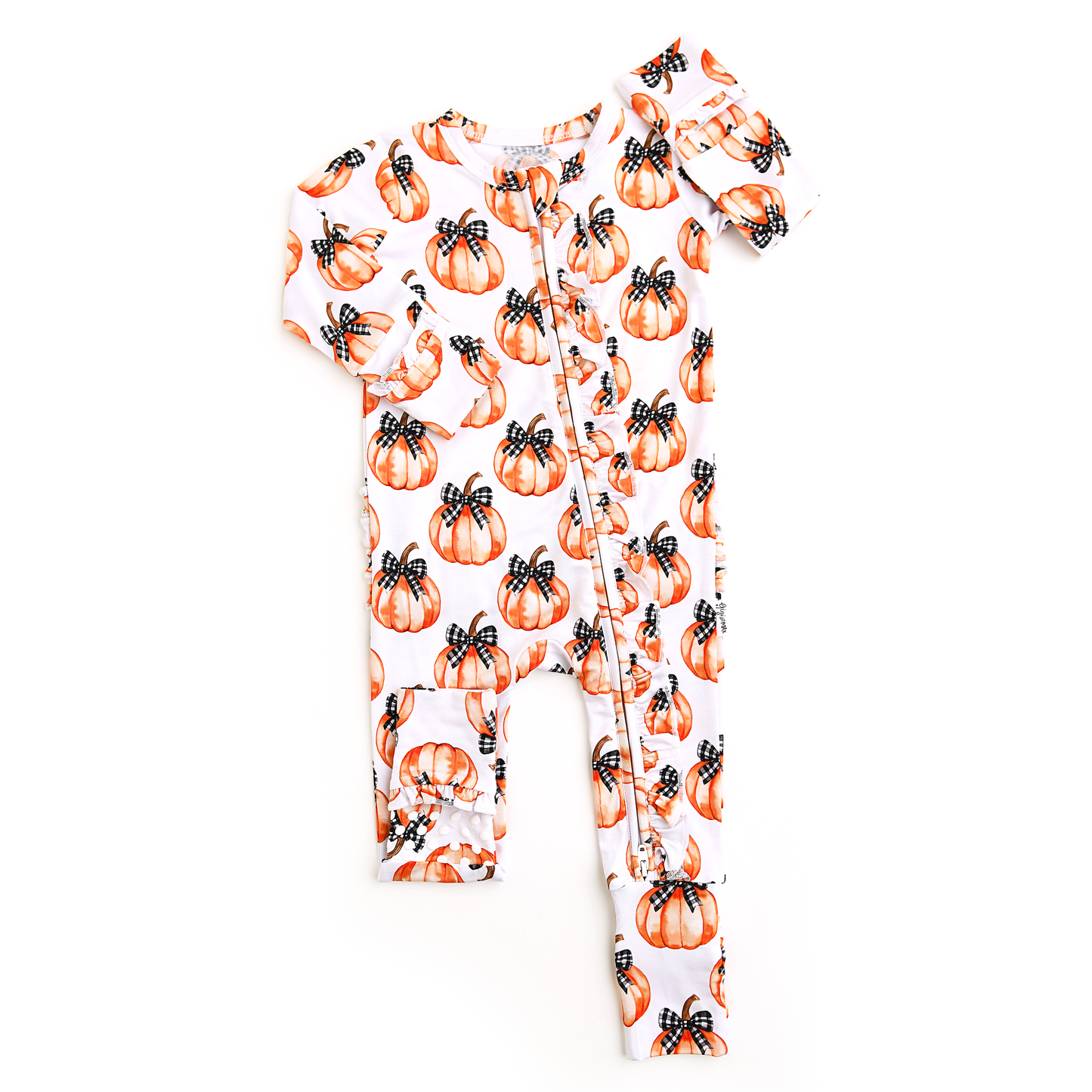 Bamboo Ruffled Sleeper - Lilith Pumpkin
