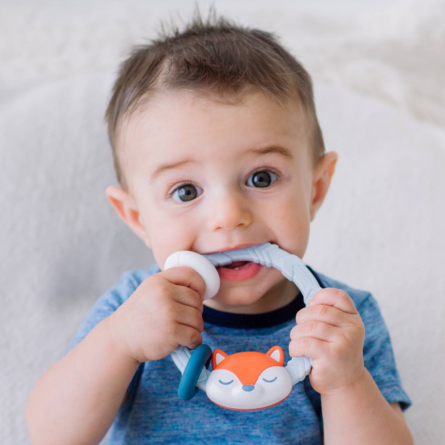 Ritzy Rattle Silicone Teether - Fox