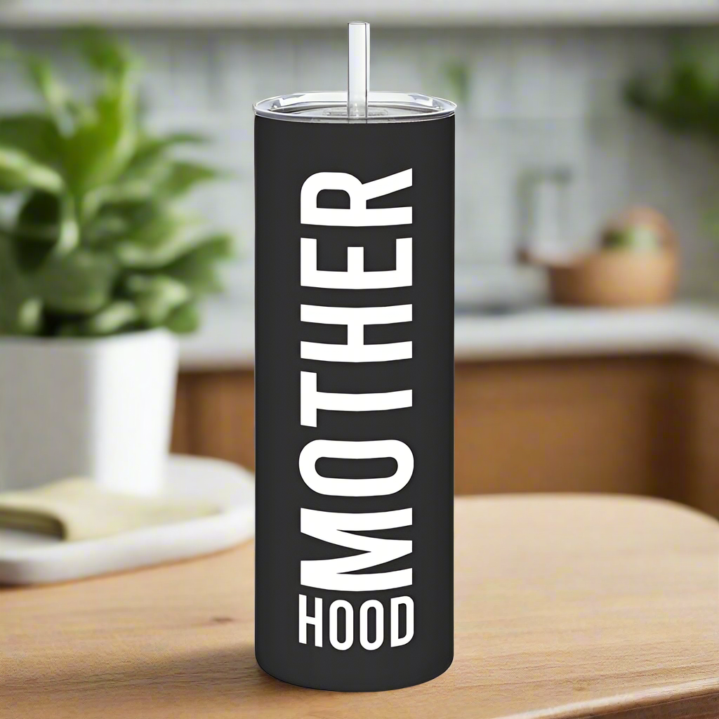 Matte Skinny Tumbler with Straw - Motherhood