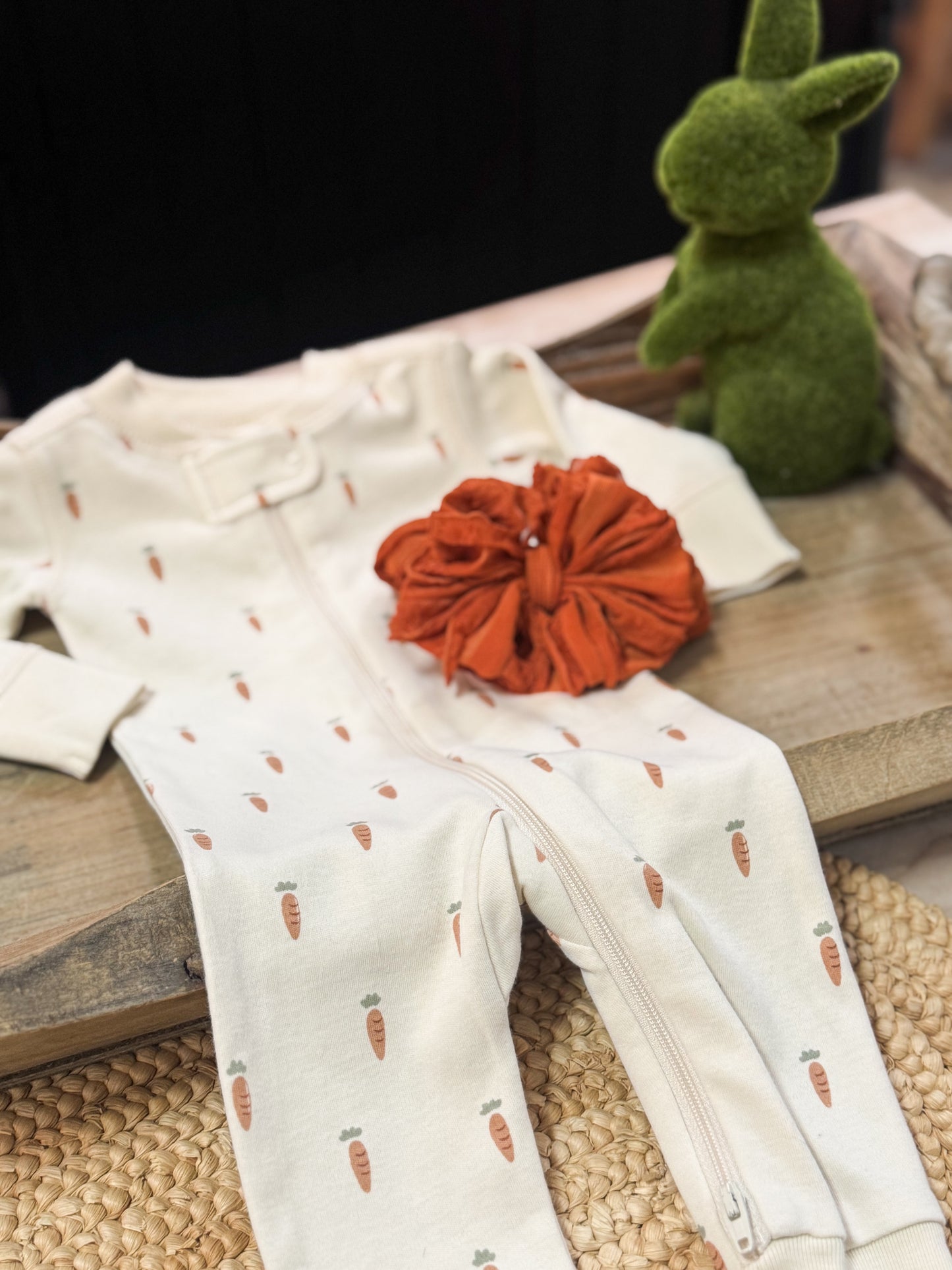 Zip Longsleeve Sleeper - Carrots