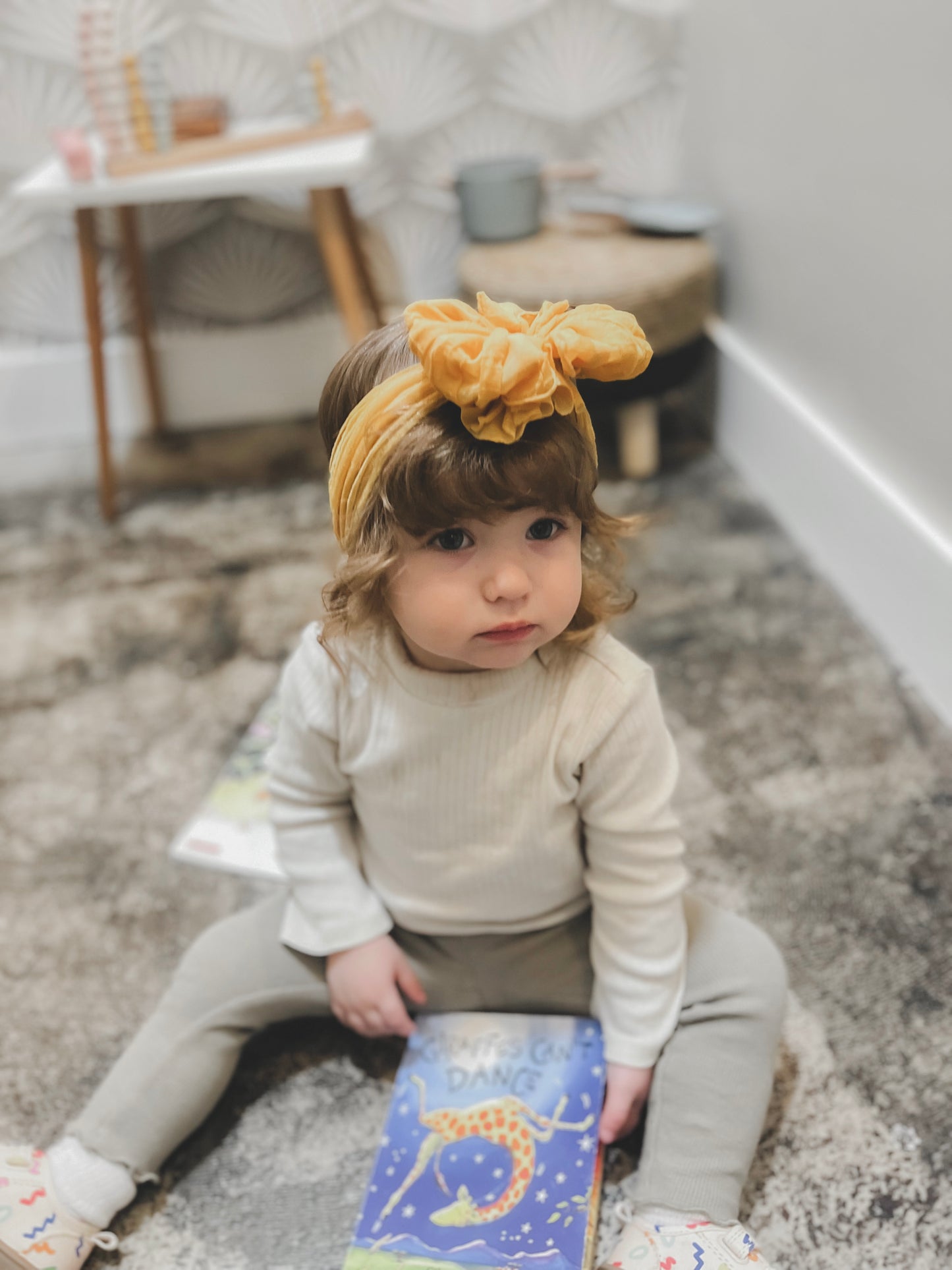 Ruffled Headband | Mustard